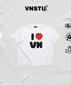 Áo phông STRAWBERRY SLUB TEE - WHITE - Vnstu